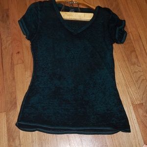 HARLEY DAVIDSON Green and Black Burnout Tee